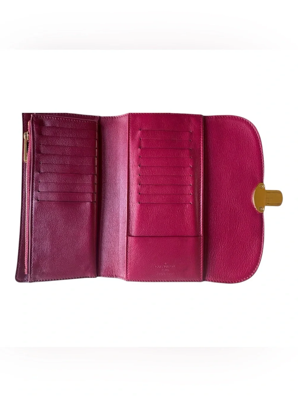Louis Vuitton Mahina Amelia Wallet Berry Fuchsia Leather